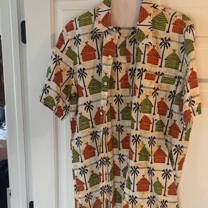 Vibrant Hut Print Men's Casual Shirt